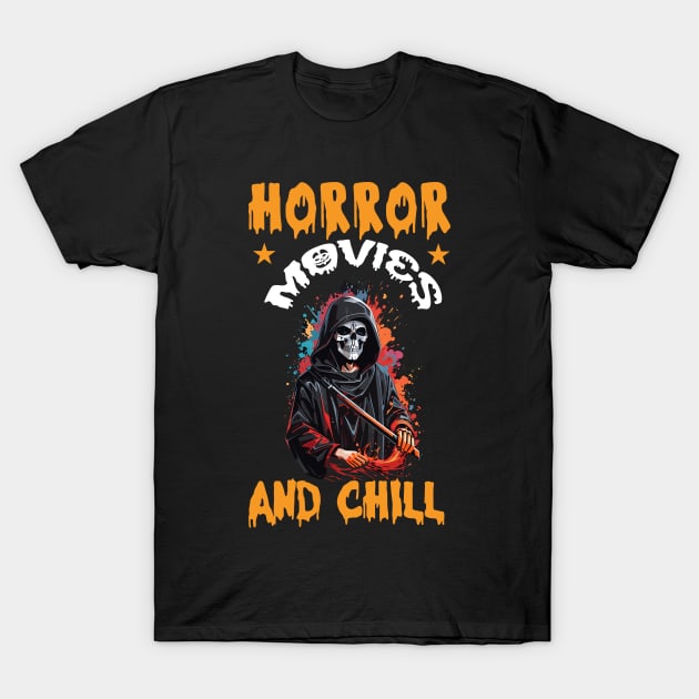 Halloween Horror Movies And Chill T-Shirt by ComicMoon